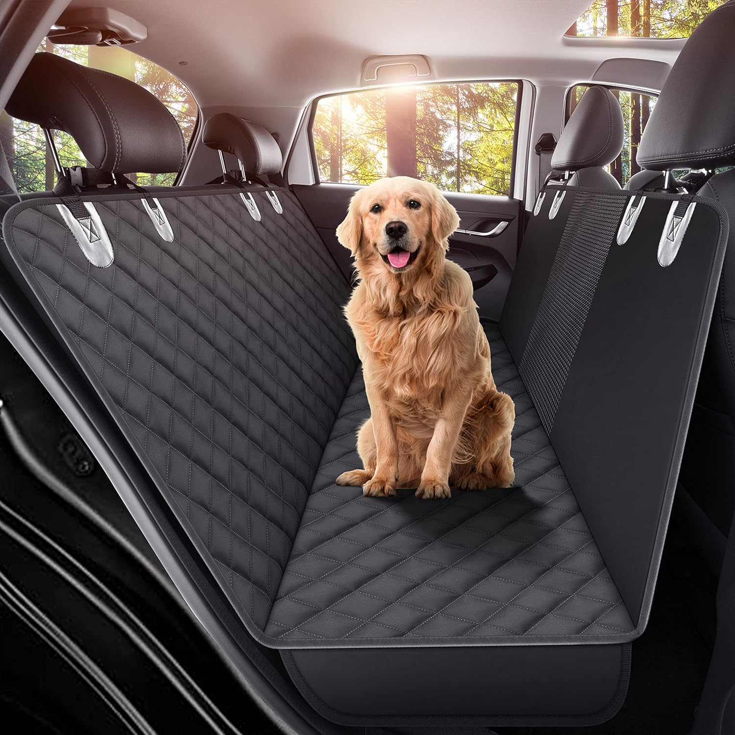GXT Dog Back Seat Cover Protector for Cars with Mesh Window
