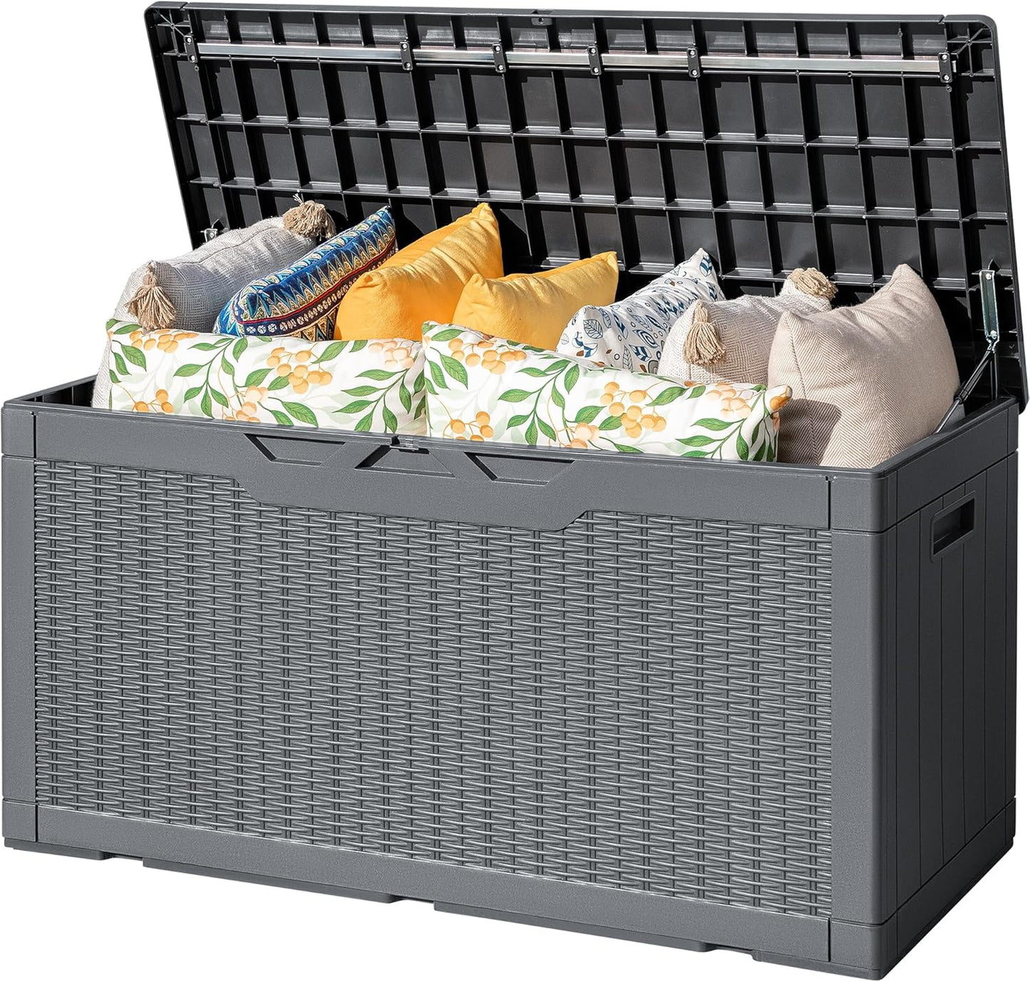 Flamaker Outdoor Storage Box 100 Gallon Waterproof Resin Deck Box