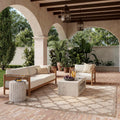 Easy Care Moroccan Natural Beige 7 ft x 10 ft Area Rug - Durable