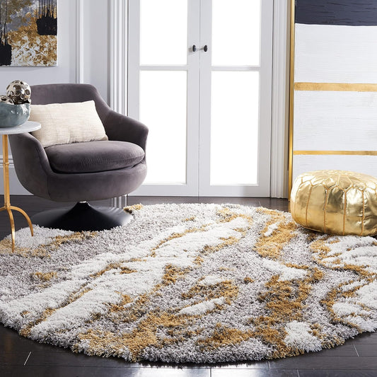 SAFAVIEH Horizon Shag Collection Area Rug - Modern Abstract Design