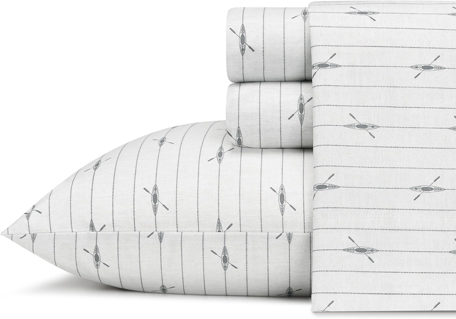Eddie Bauer King Sheets Cotton Percale Bedding Set for Comfort