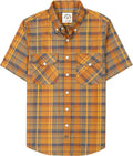 Mens Short Sleeve Button Down Shirts for Men - Bamboo Blend Casual Fit