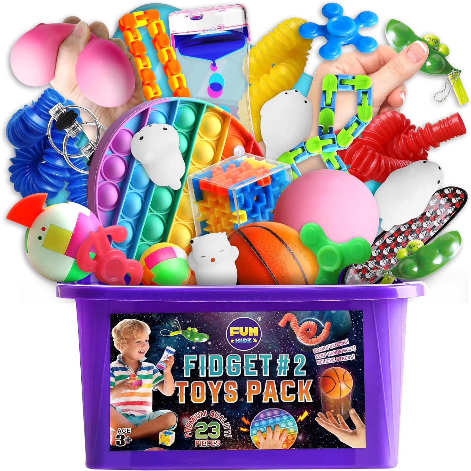 Sensory Fun Pack for Kids 4-12: APLUSTOYS Joy Box