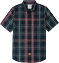 Dubinik Mens Short Sleeve Button Down Shirt - Lightweight Vintage up