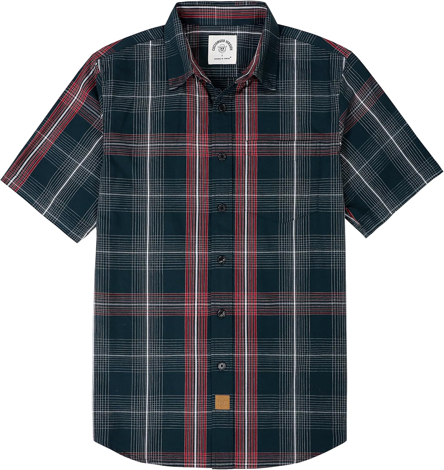 Dubinik Mens Short Sleeve Button Down Shirt for Summer Style