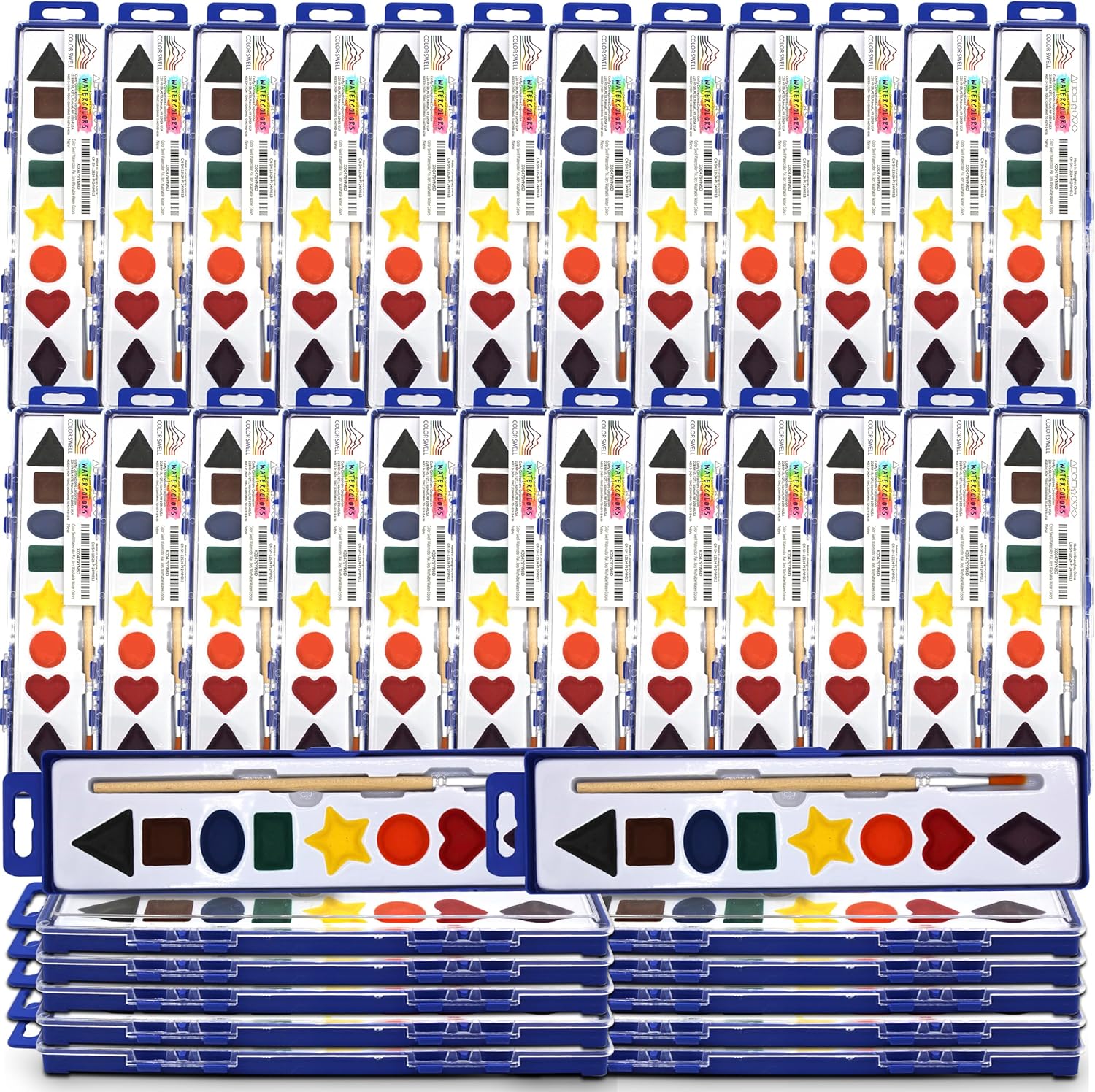 Color Swell Bulk Watercolor Paint Set for Kids - 36-Pack