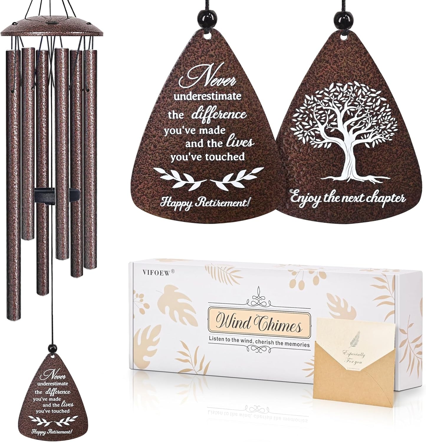 Retirement Wind Chimes Gift for Men and Women, 32 in Unique Design