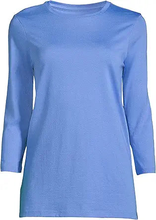 Lands' End Women's Supima Cotton Crewneck Tunic for Comfort