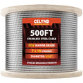 Stainless Steel Cable for Railing 500ft 3/16 in - Marine-Grade