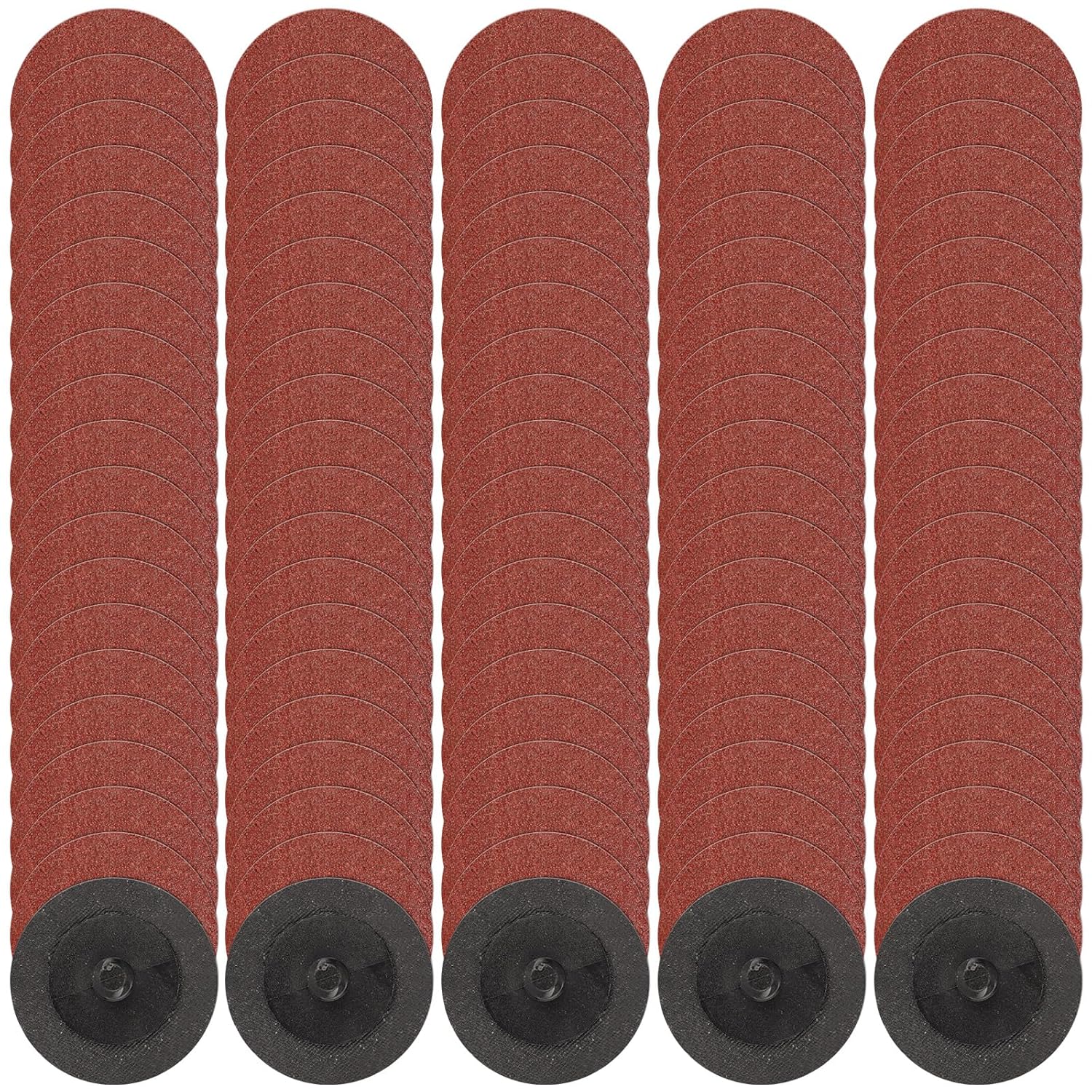 100 Pcs 2 60 Grit Quick Change Sanding Discs by Mixiflor - Effortlessly Remove Rust and Paint