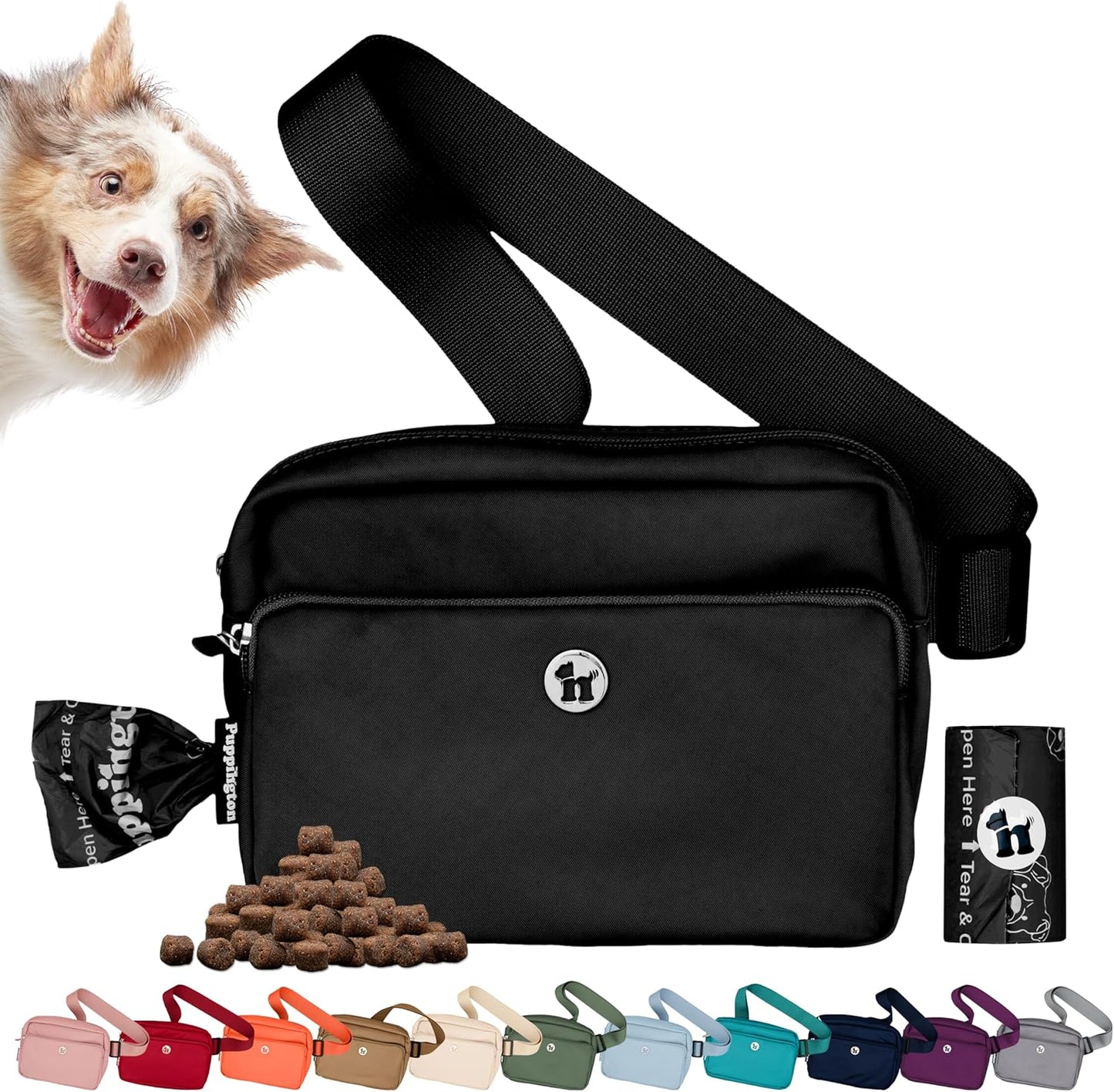 3-in-1 Crossbody Dog Walking Bag & Treat Pouch for Pet Parents