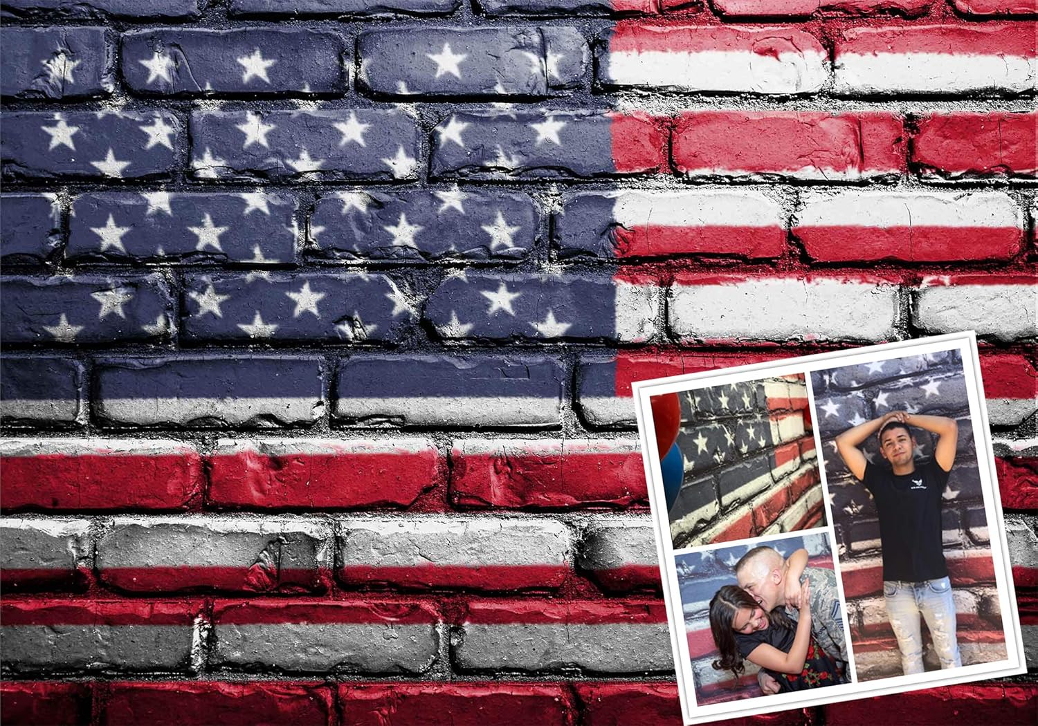 10x7Ft US Flag Photography Background for Events and Studios