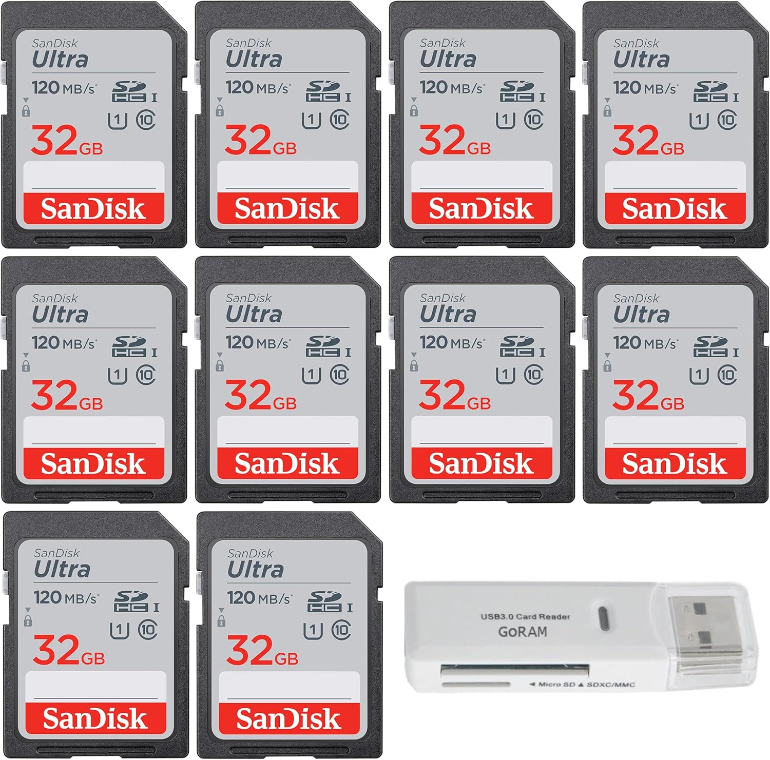 High-Speed 32GB SanDisk Camera Memory Card Bundle