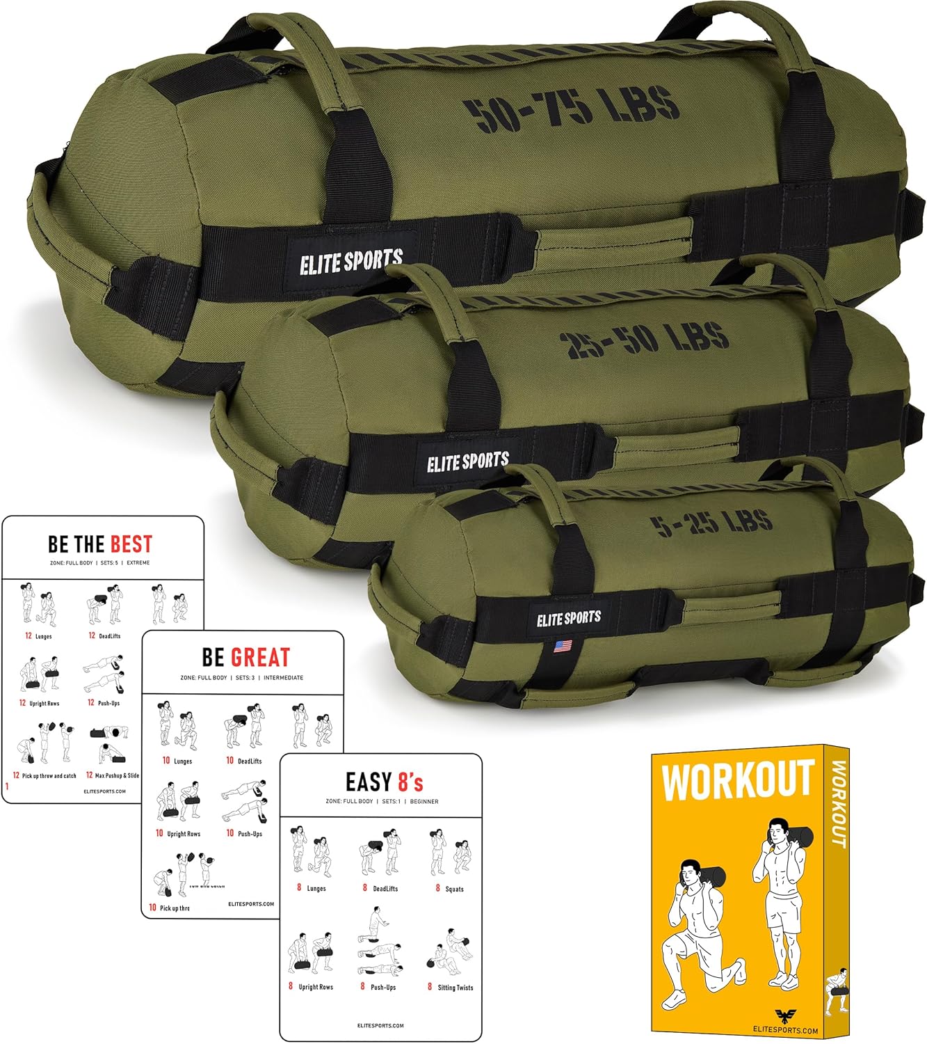 Elite Sports Workout Sandbag for Core Muscles and Strength Training