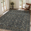 10X12 Area Rugs Machine Washable Vintage Boho Rug - Thin Low Pile