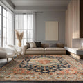 Area Rug Non Slip Machine Washable Ultra Soft Maroon 8ft10in