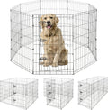 Foldable Outdoor Indoor Pet Playpen with Gate for Large Dogs