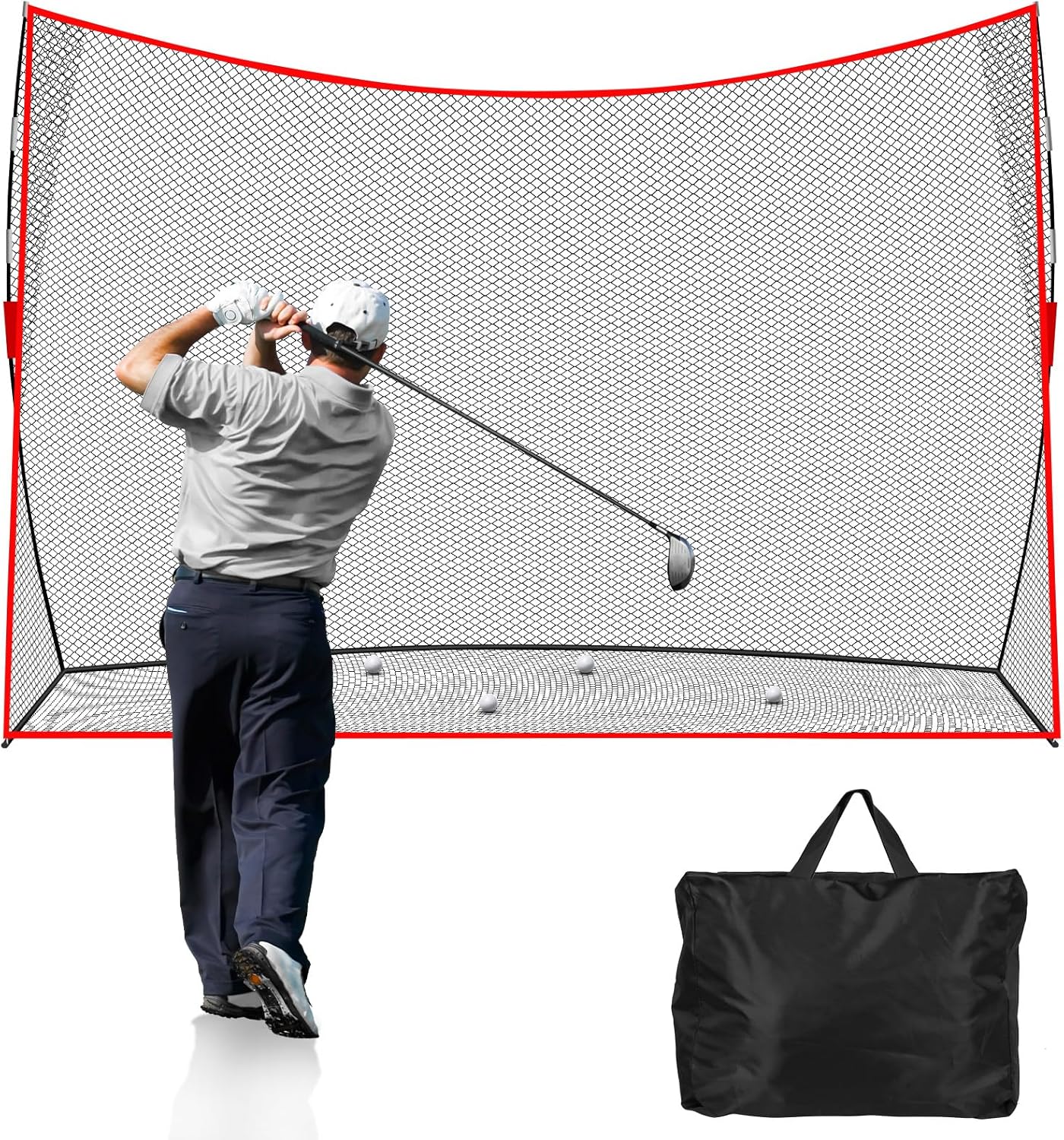 Portable 10x7ft Heavy Duty Golf Practice Net - Perfect Your Swing Anywhere!