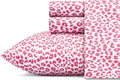 Betsey'S Leopard Microfiber Pink 4 Piece Sheet Set - Soft Neon Leopard