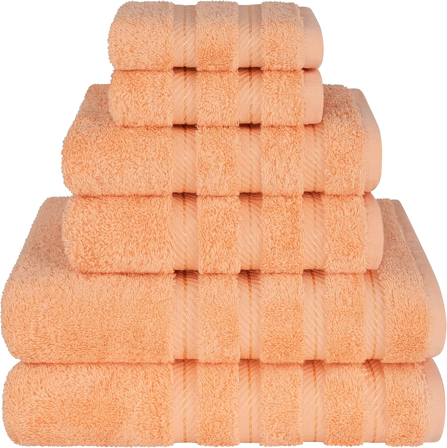 Luxury 6 Piece Towel Set for Bathroom - Soft Cotton Towels