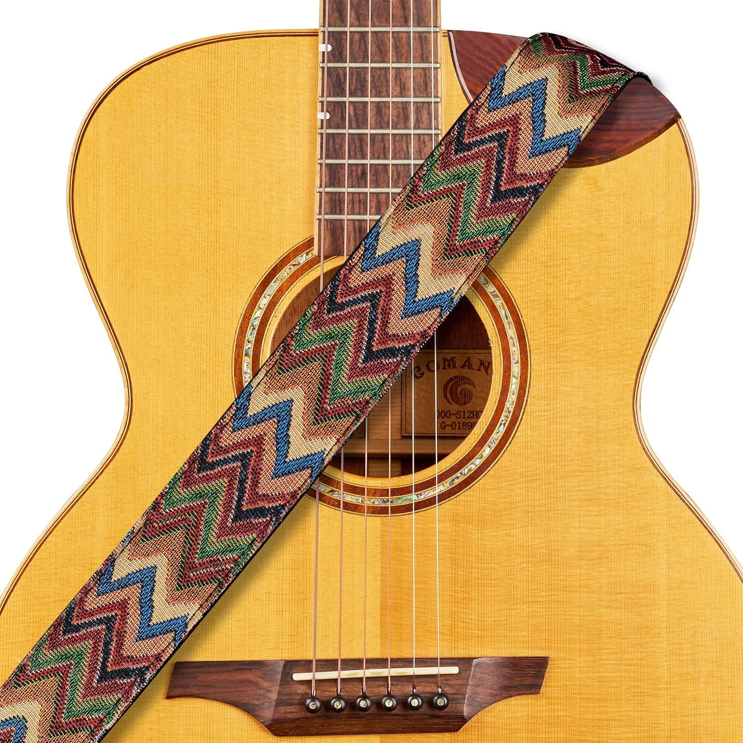 Amumu MultiColor Guitar Strap - Fits Acoustic, Electric, Bass