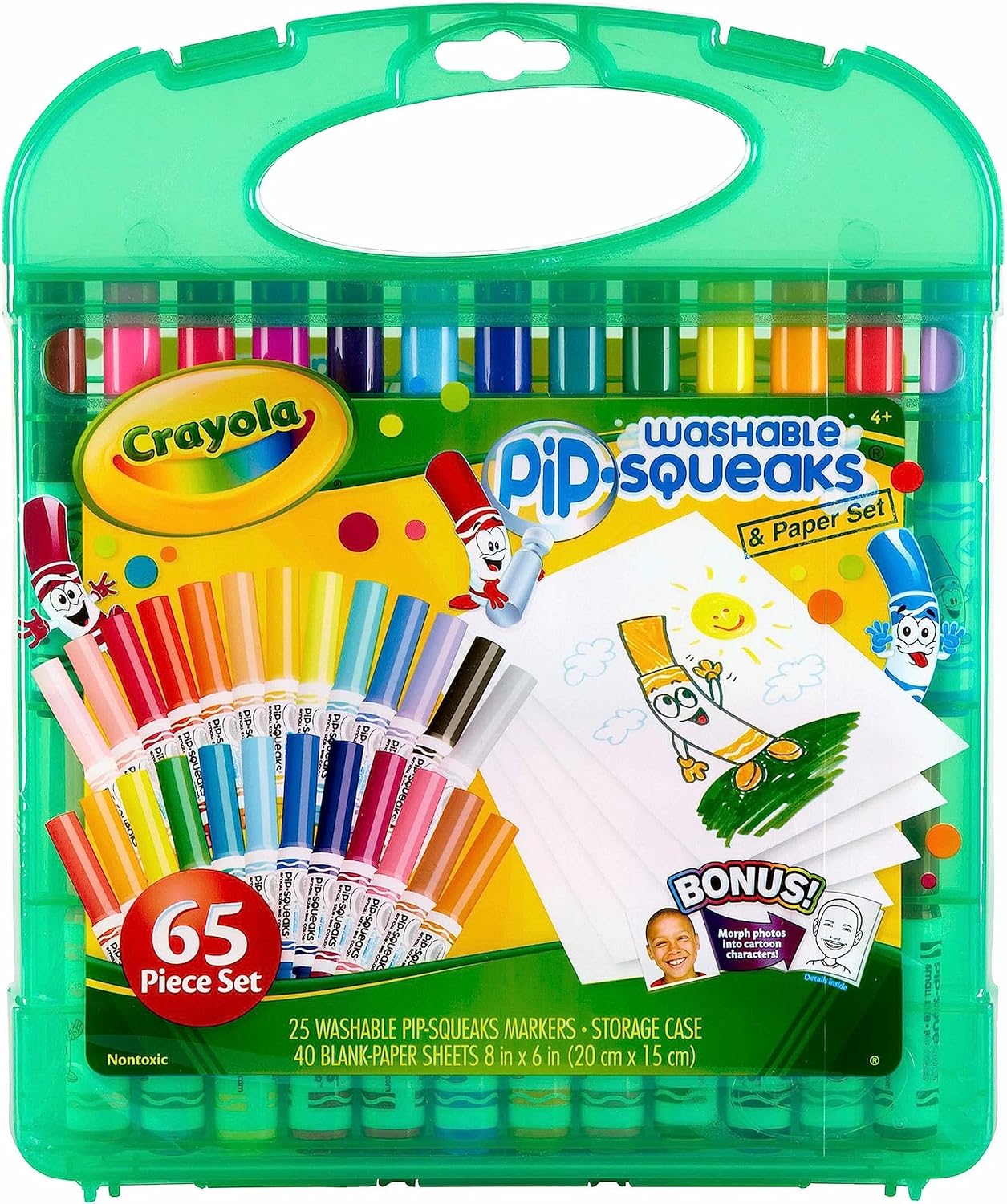 65ct Crayola Washable Marker Set for Kids, Travel Art Kit
