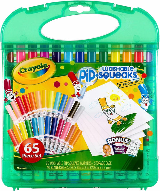 65ct Crayola Washable Marker Set for Kids, Travel Art Kit