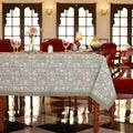 Handmade Indian Block Print Cotton Tablecloth 60x90 in - Sage Green