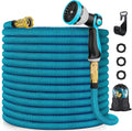 Expandable Garden Hose 100 ft Blue - Lightweight No-kink Hose