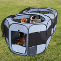 2-in-1 XLarge Pop Up Dog Playpen and Cat Playpen - Dual Zone Portable