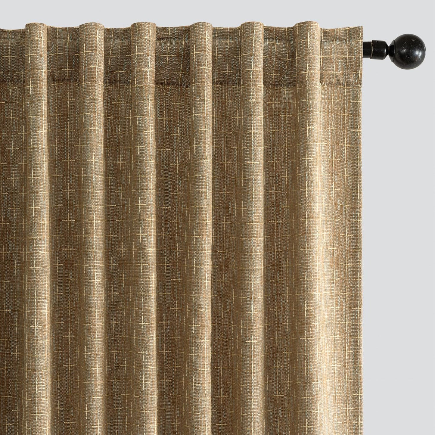 MIULEE Decorative Back Tab Linen Curtains for Modern Homes