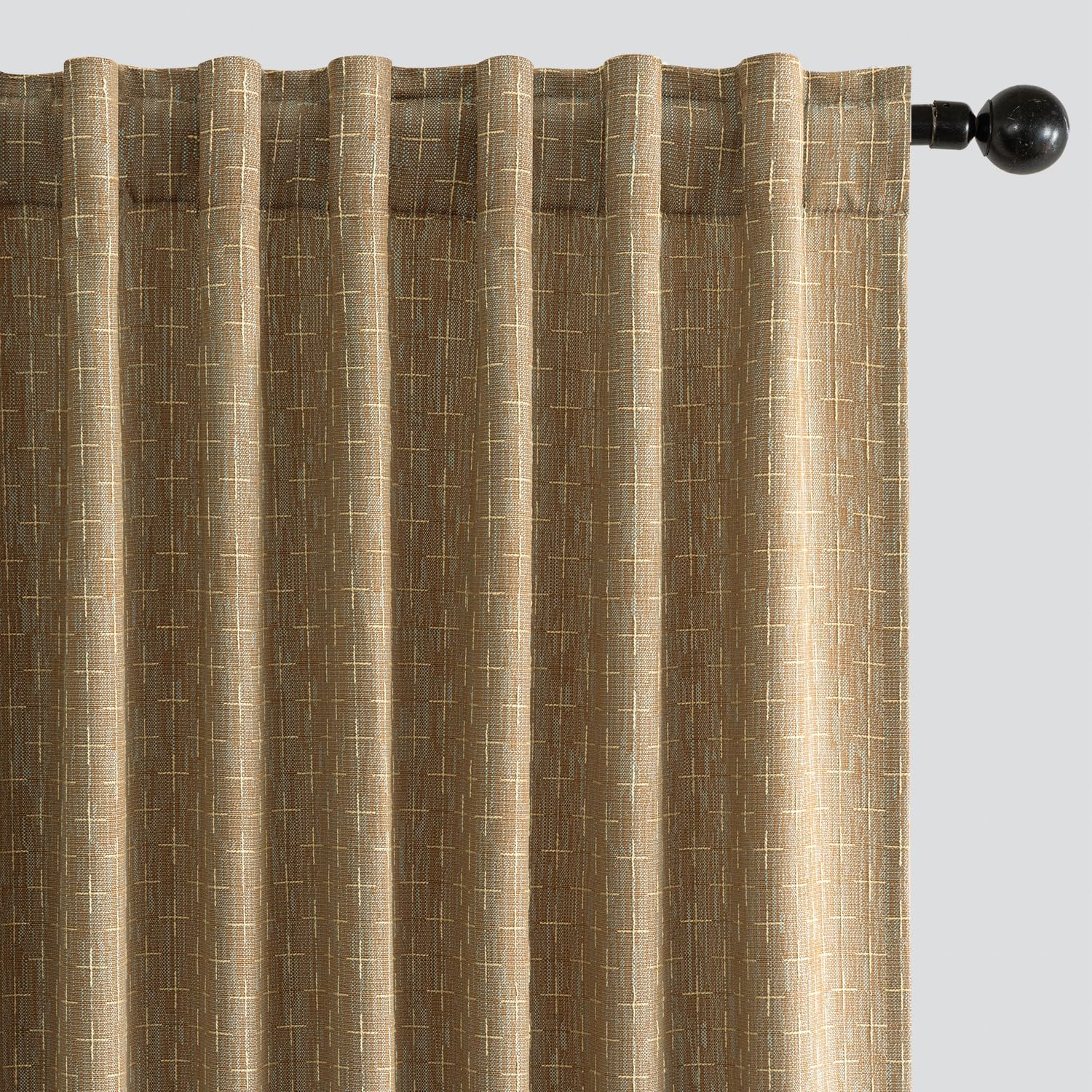 MIULEE Decorative Back Tab Linen Curtains for Modern Homes