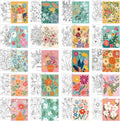 Sherr 20 Pcs Pre Drawn Stretched Canvas Afro Queen Floral Set - Ready