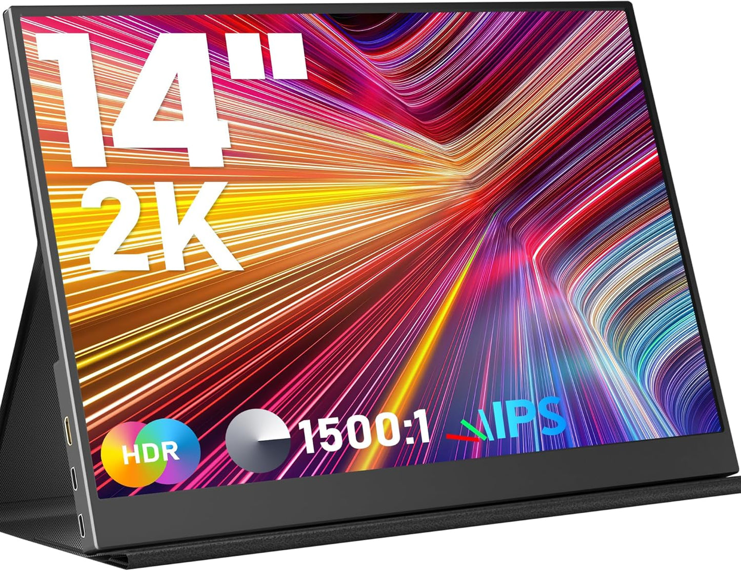 2K Portable Monitor 14in Ultra-Slim IPS Display for Gaming