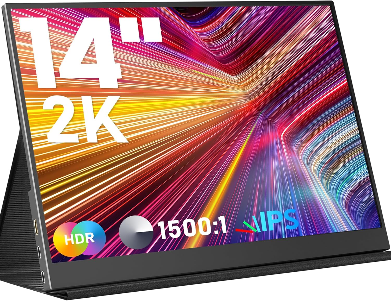 2K Portable Monitor 14in Ultra-Slim IPS Display for Gaming