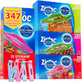 Ziplock Bags Variety Pack 347ct - New Stay Open Design