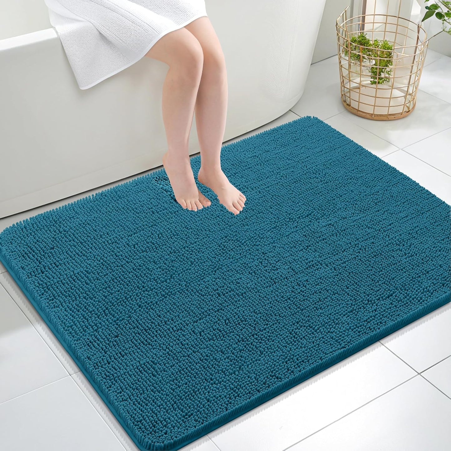 OLANLY Extra Soft Chenille Bath Rugs for Ultimate Comfort