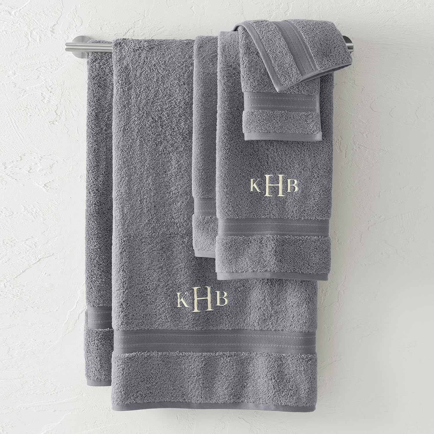 Lands' End Supima Towel Rich Steel Bath Sheet for Luxury