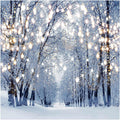 Winter Scene 8x8 ft Backdrop Wonderland Snowflake Photo Background