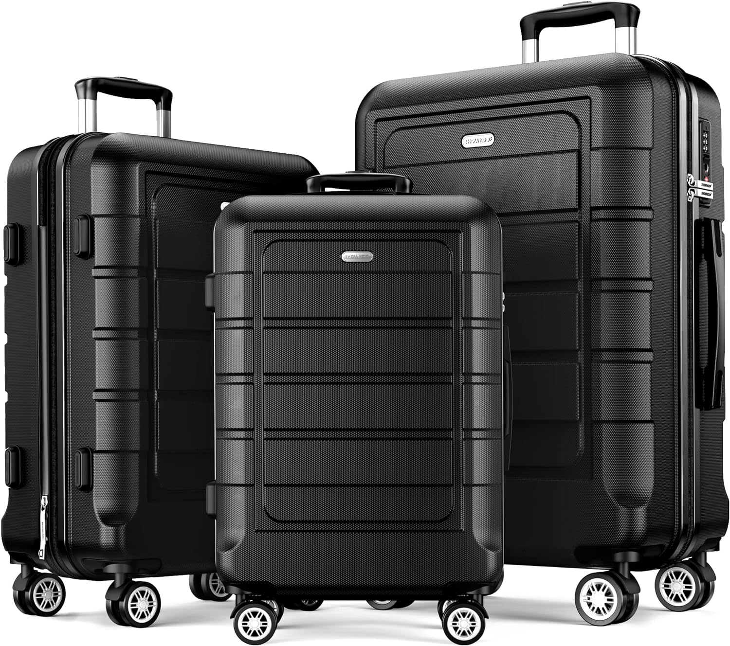 Durable Expandable Luggage Sets with TSA Lock and Double Wheels