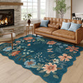 Lahome Floral Washable Area Rug for Living Room and Bedroom