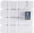 Qute Home 100% Turkish Cotton Bath Towel Set - Quick Dry Luxury