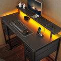 Huuger 47 in Computer Desk with 4 Drawers - LED Lights & Power Ports