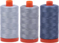 Aurifil 50wt Egyptian Cotton Thread Bundle - 3 Large 1422 yd Spools