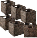 Water Hyacinth Storage Baskets 10.5 in Cube - Set of 6