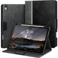 iPad Air 13 in Vegan Leather Case with Pencil Holder - Black