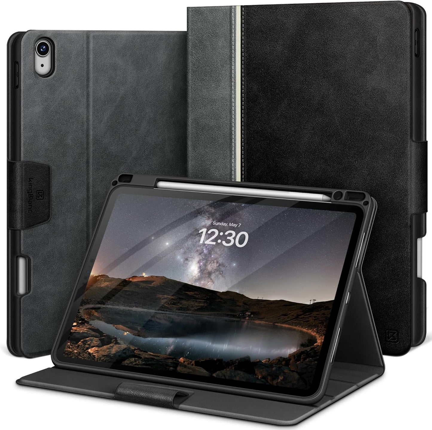 KingBlanc iPad Air 13 inch Case with Pencil Holder and Stand