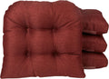 Klear Vu Gripper Overstuffed U-Shaped Chair Cushions 15x15 in - Flame
