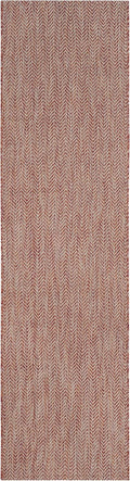SAFAVIEH Courtyard 2ft 3in x 8ft Red/Beige Runner - Durable Outdoor