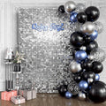 Silver Shimmer Wall Backdrop 24PCS Panel Kit - Bright Sequin Photo